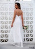 Lace Splice White Boho Maxi Dress Brianna